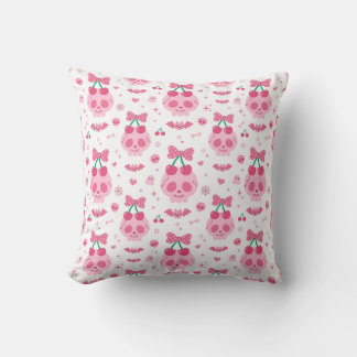 Cute Roze Halloween Schedel Worp Kussen - Kawaii C