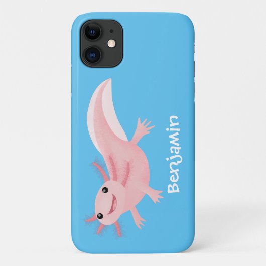 Cute roze happy axolotl Case-Mate iPhone case (Achterkant)