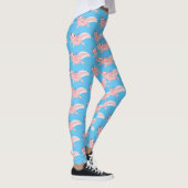 Cute roze happy axolotl leggings (Rechts)
