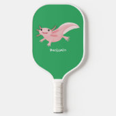 Cute roze happy axolotl pickleball paddle (Voorkant)