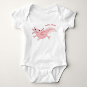 Cute roze happy axolotl romper