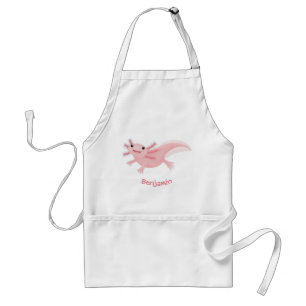 Cute roze happy axolotl standaard schort