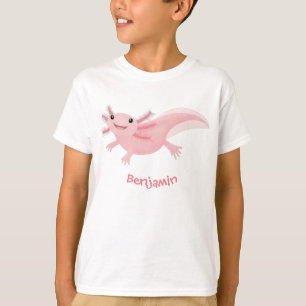Cute roze happy axolotl t-shirt