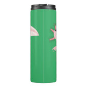 Cute roze happy axolotl thermosbeker (Achterkant)