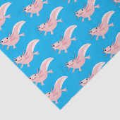 Cute roze happy axolotl tissuepapier (Detail)