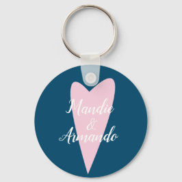 Cute Roze Hart Koppels Naam Sleutelhanger