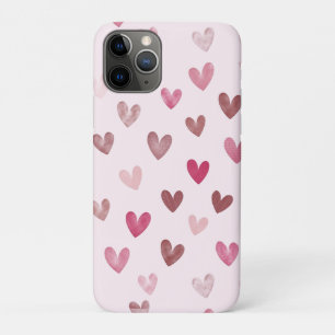 Cute Roze Hart Patroon – Romantisch &Stijlvol Ontw iPhone 11 Pro Hoesje