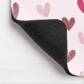 Cute Roze Hart Patroon – Romantisch &Stijlvol Ontw Muismat (Hoek)