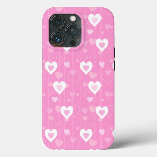 Cute roze harten Case-Mate iPhone case (Achterkant)