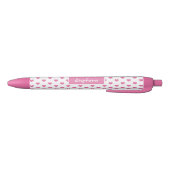 Cute roze Hearts Girly Name Blauwe Inkt Pen (Bodem)