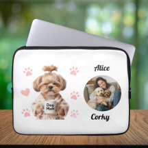 Cute Roze Hond Moeder Foto Naam