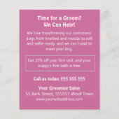 Cute Roze Hond Trim Salon Menu (Achterkant)