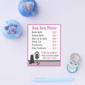 Cute Roze Hond Trim Spa Menu (Enkel)