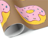 Cute roze ijsdonkerdessert cadeaupapier (Rol Hoek)