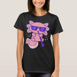 Cute roze Kawaii Axolotl met glasvezel T-shirt