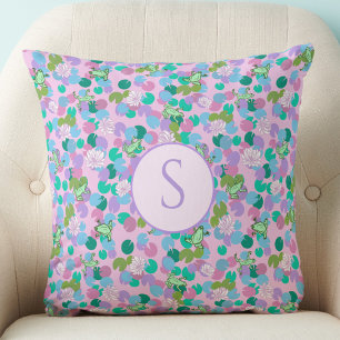 Cute roze kikker babym meisjes kamer decor kussen