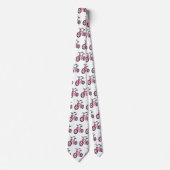 Cute roze kinder fietsenafbeelding cartoon stropdas (Voorkant)