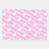 Cute Roze Kleine Boo Geest Schedel Halloween Cadea Inpakpapier Vel (Voorkant)