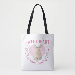 Cute Roze Konijn Draagtas