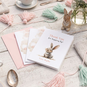 Cute Roze Konijn Verjaardag Bedankt Kaarten