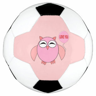 Cute Roze Liefde Je Uil Voetbal