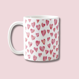 Cute roze Love Heart Patroon Koffiemok