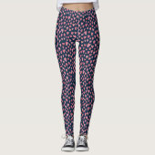 Cute roze Love Heart Patroon Leggings (Voorkant)
