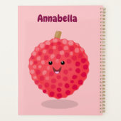 Cute roze lychee cartoon afbeelding planner (Achterkant)