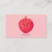 Cute roze lychee cartoon afbeelding visitekaartje (Achterkant)