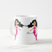 Cute roze mermaid Thunder_Cove Koffiemok (Voorkant links)