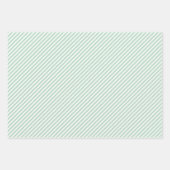 Cute roze Mint Green Stripes controleert het patro Inpakpapier Vel (Voorkant 3)
