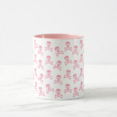 Cute roze Mok van de schedel en de beenderen (Midden)