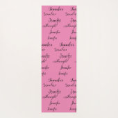 Cute roze NAME patroon yoga mat (Achterkant)