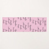 Cute roze NAME patroon yoga mat (Voorkant (horizontaal))