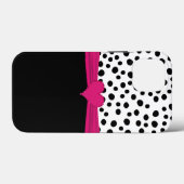 Cute roze neushoorn en pooldots Case-Mate iPhone case (Achterkant (horizontaal))