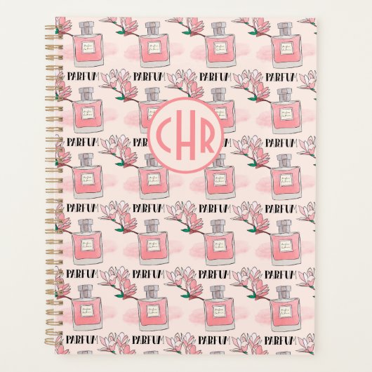 Cute roze parfums | Parfum | Floral | Monogram Planner (Voorkant)
