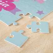 Cute roze, persoonlijk geïndividualiseerd Magical Legpuzzel (Zijkant)