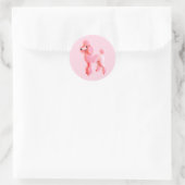 Cute Roze Podle Ronde Sticker (Tas)