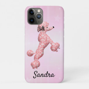 Cute Roze Poodle Hond Mobiele Telefoon iPhone / iP 11 Pro Hoesje