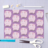 Cute roze pot bellied pig cartoon illustratie tissuepapier (Craft)