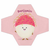 Cute roze rambutan cartoon afbeelding voetbal (Enkel)