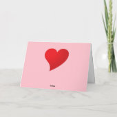 Cute roze red hart douane script Valentijnsdag Kaart (Achterkant)