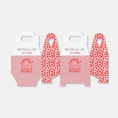 Cute roze & Red Leopard Hearts Rainbow Valentijn Bedankdoosjes (Uitgevouwen)