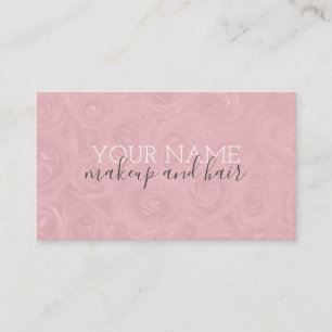 Cute roze Roses Hair en Makeup Visitekaartje
