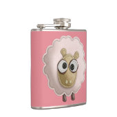 Cute roze Sheep Faux Felt Heupfles (Rechts)