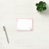 Cute Roze Skateboard Gans Hart Stippen Post-it® Notes (Kantoor)
