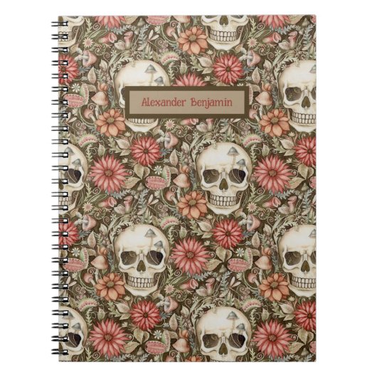 Cute Roze Skull Notitieboek (Voorkant)