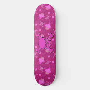 Cute roze Skulls & Cupcakes Skateboard