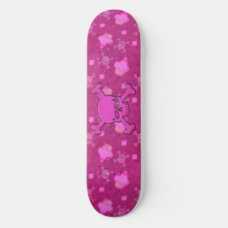 Cute roze Skulls & Cupcakes Skateboard