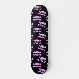 Cute roze Skulls Skateboard